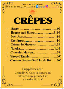 smoothie frais galettes crêperie jus de fruits châtelaillon plage fait maison