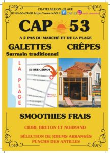 smoothie frais galettes crêperie jus de fruits châtelaillon plage fait maison
